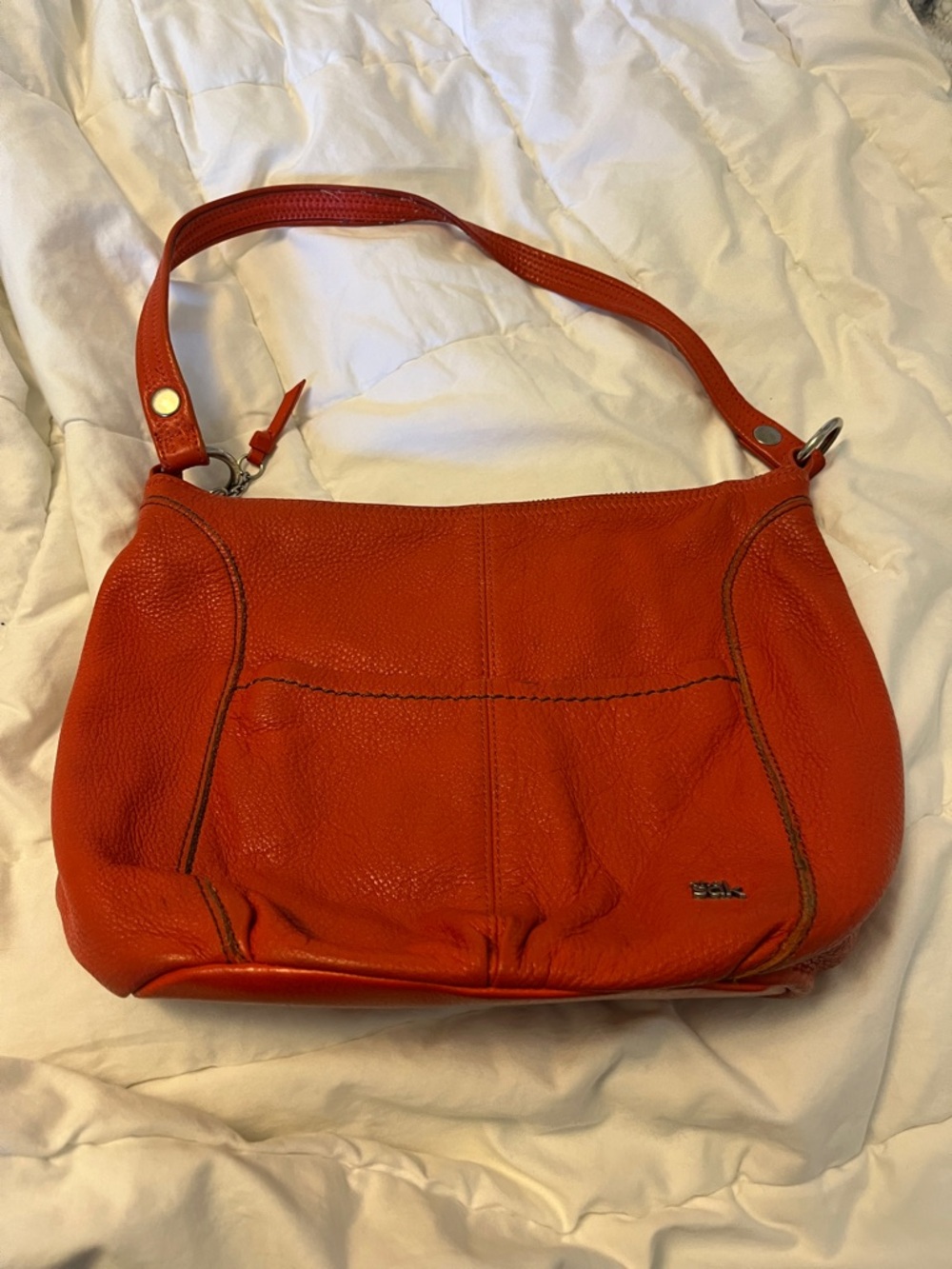 The Sak Orange Leather Shoulder Bag